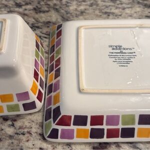The Pampered Chef Multicolor Square Bowls